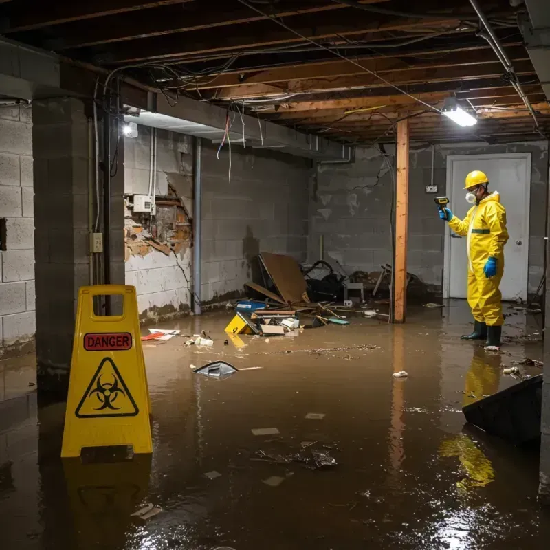 Flooded Basement Electrical Hazard in Bentonville, AR Property