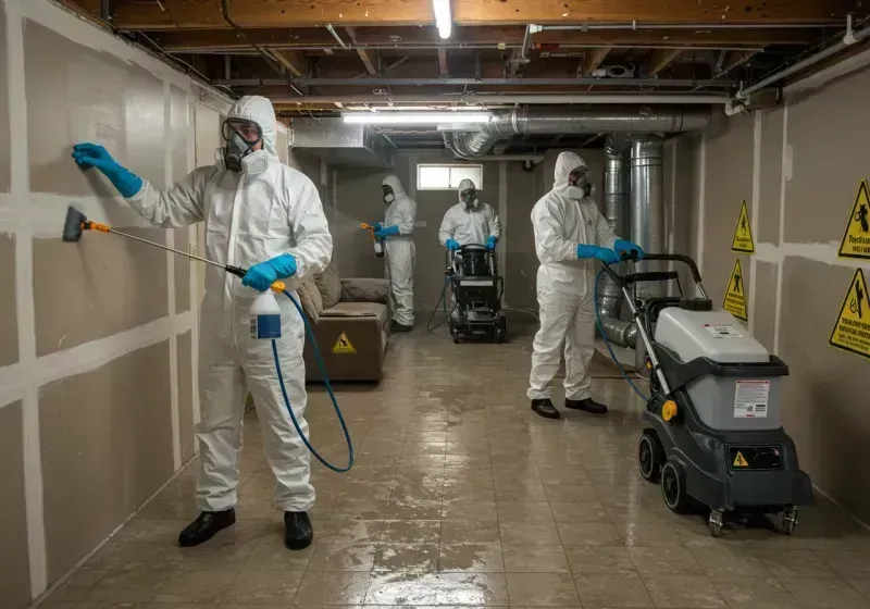 Basement Moisture Removal and Structural Drying process in Bentonville, AR